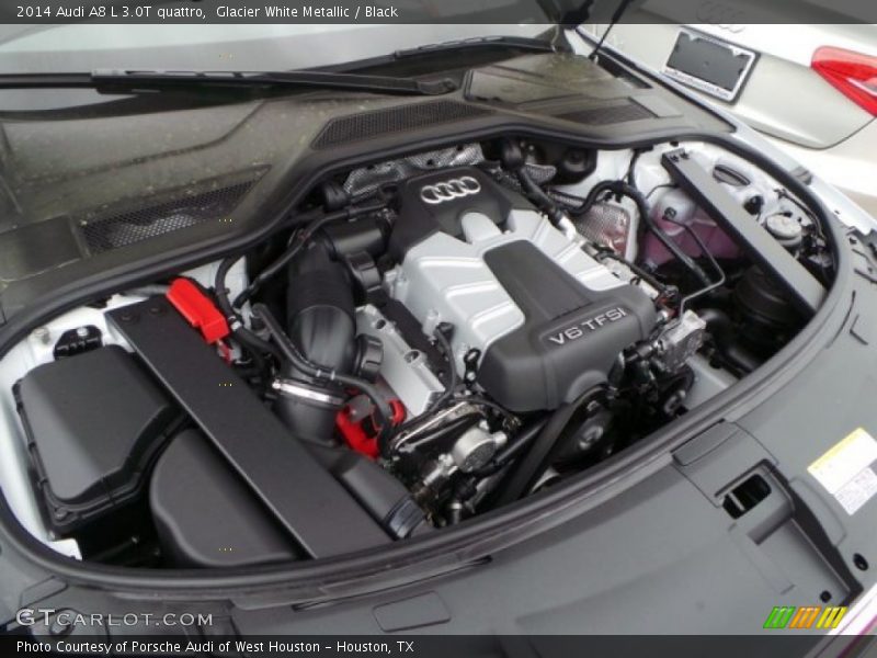 Glacier White Metallic / Black 2014 Audi A8 L 3.0T quattro