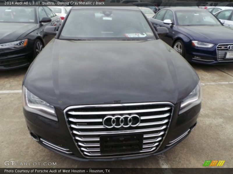 Oolong Gray Metallic / Black 2014 Audi A8 L 3.0T quattro