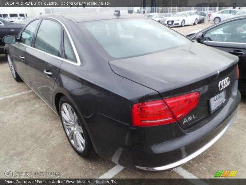 Oolong Gray Metallic / Black 2014 Audi A8 L 3.0T quattro