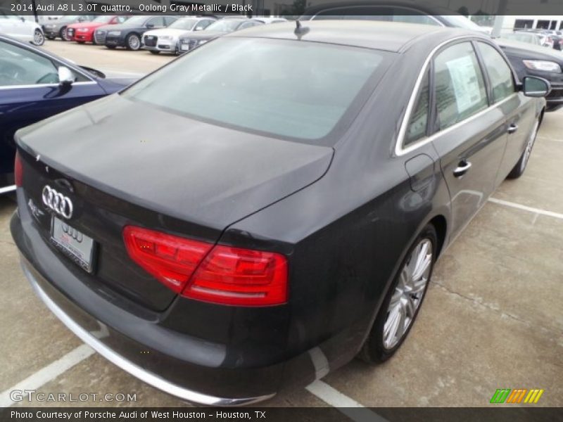 Oolong Gray Metallic / Black 2014 Audi A8 L 3.0T quattro