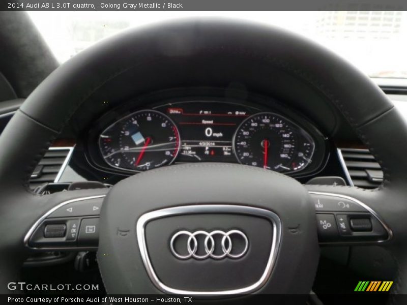 Oolong Gray Metallic / Black 2014 Audi A8 L 3.0T quattro