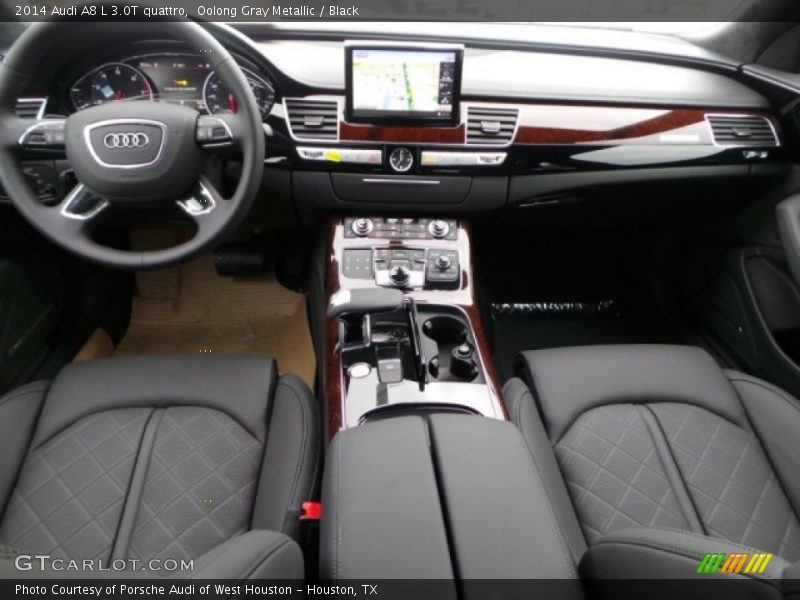 Oolong Gray Metallic / Black 2014 Audi A8 L 3.0T quattro