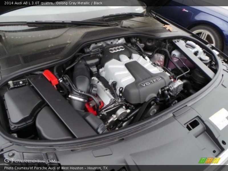 Oolong Gray Metallic / Black 2014 Audi A8 L 3.0T quattro