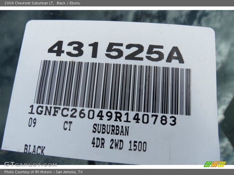 Black / Ebony 2009 Chevrolet Suburban LT