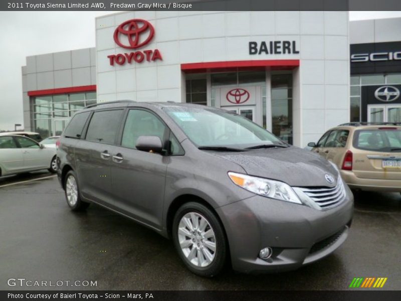 Predawn Gray Mica / Bisque 2011 Toyota Sienna Limited AWD