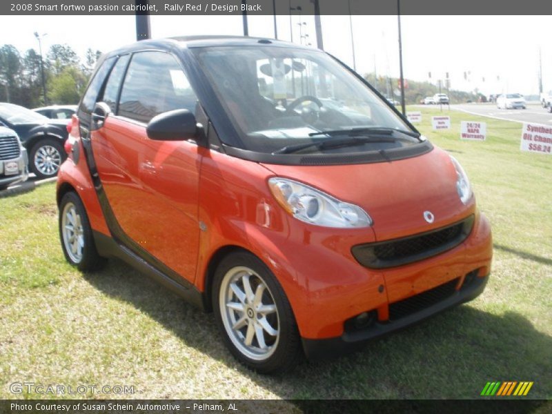 Rally Red / Design Black 2008 Smart fortwo passion cabriolet