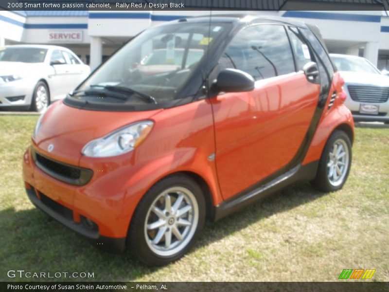 Rally Red / Design Black 2008 Smart fortwo passion cabriolet