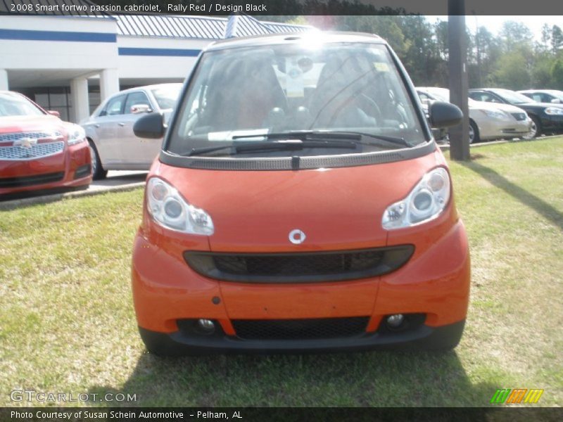 Rally Red / Design Black 2008 Smart fortwo passion cabriolet