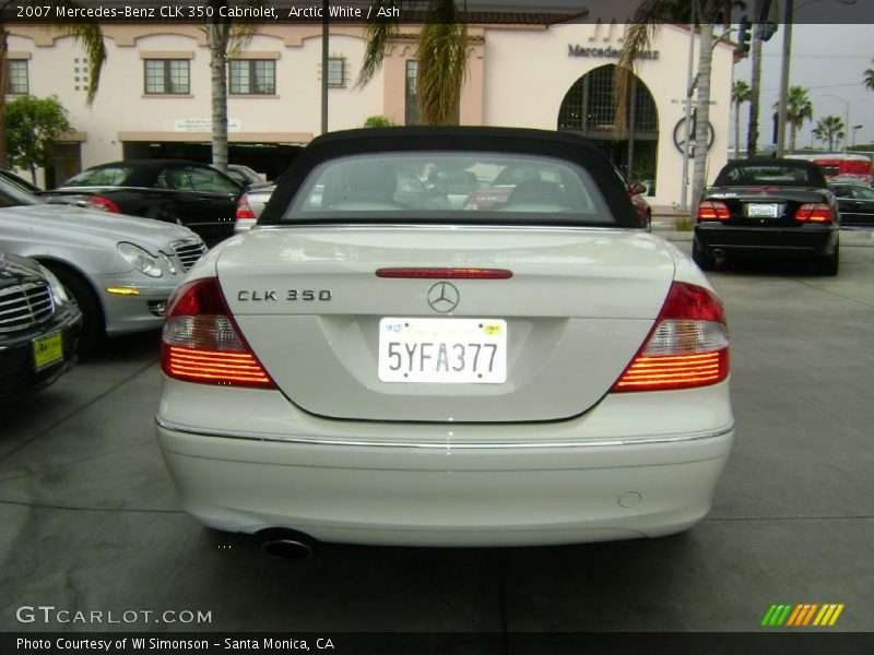 Arctic White / Ash 2007 Mercedes-Benz CLK 350 Cabriolet