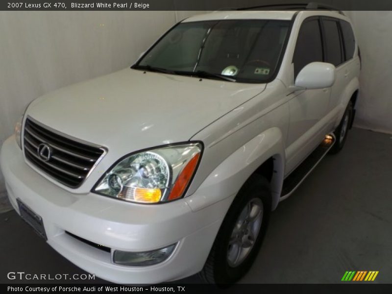 Blizzard White Pearl / Beige 2007 Lexus GX 470