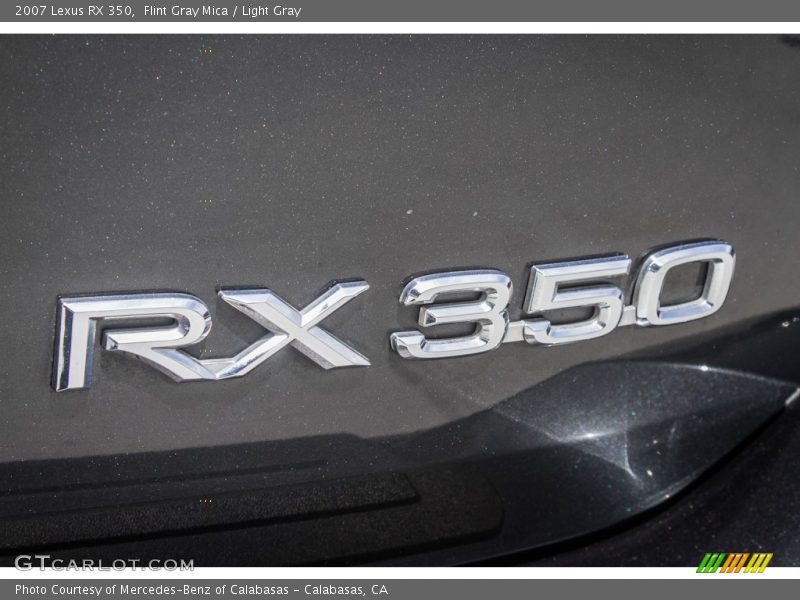 Flint Gray Mica / Light Gray 2007 Lexus RX 350