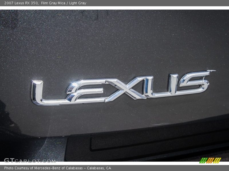 Flint Gray Mica / Light Gray 2007 Lexus RX 350