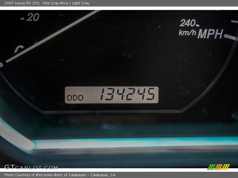 Flint Gray Mica / Light Gray 2007 Lexus RX 350