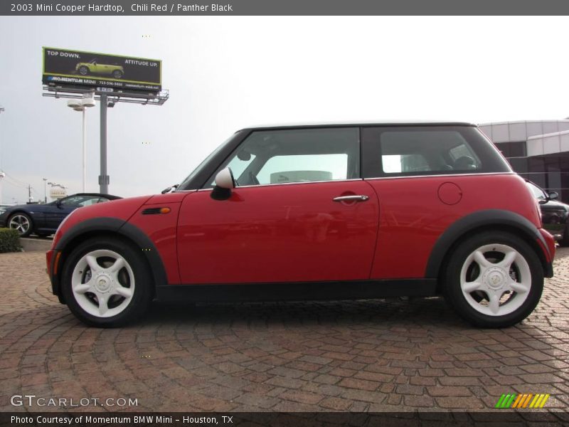 Chili Red / Panther Black 2003 Mini Cooper Hardtop