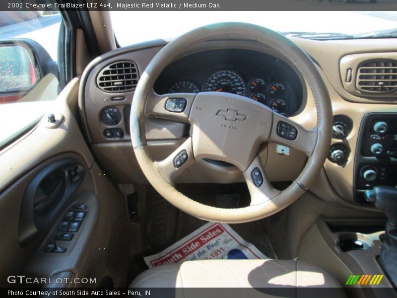 Majestic Red Metallic / Medium Oak 2002 Chevrolet TrailBlazer LTZ 4x4
