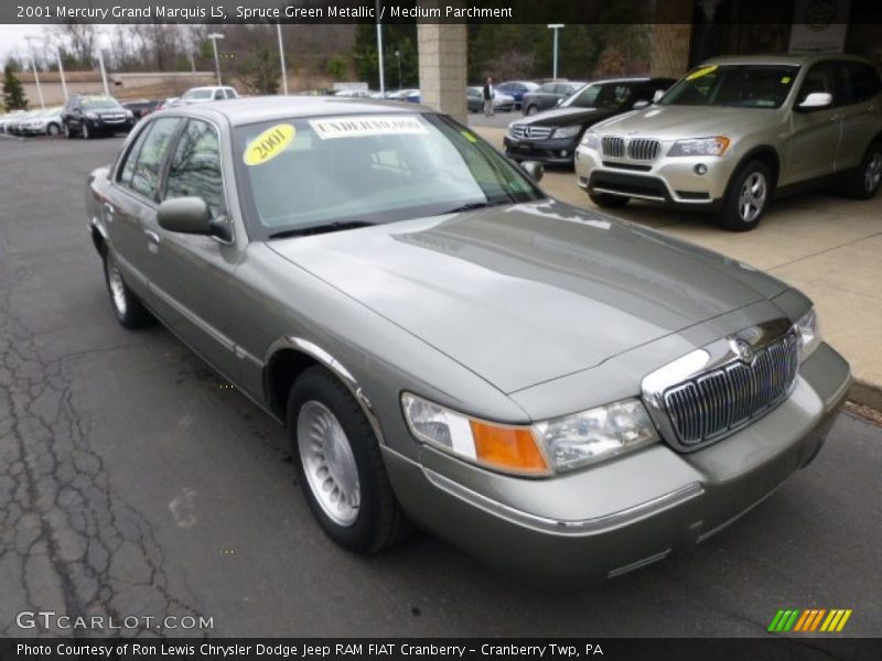 Spruce Green Metallic / Medium Parchment 2001 Mercury Grand Marquis LS