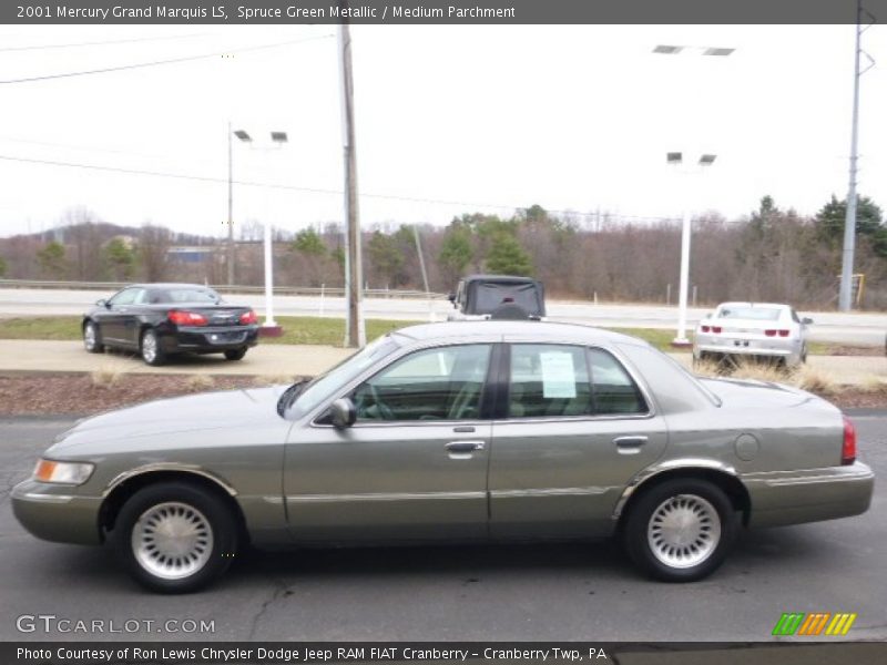 Spruce Green Metallic / Medium Parchment 2001 Mercury Grand Marquis LS