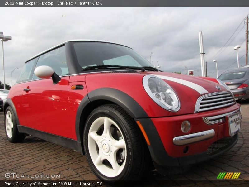 Chili Red / Panther Black 2003 Mini Cooper Hardtop