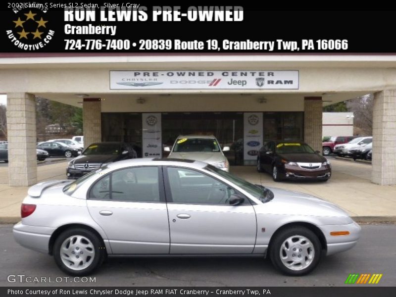 Silver / Gray 2002 Saturn S Series SL2 Sedan