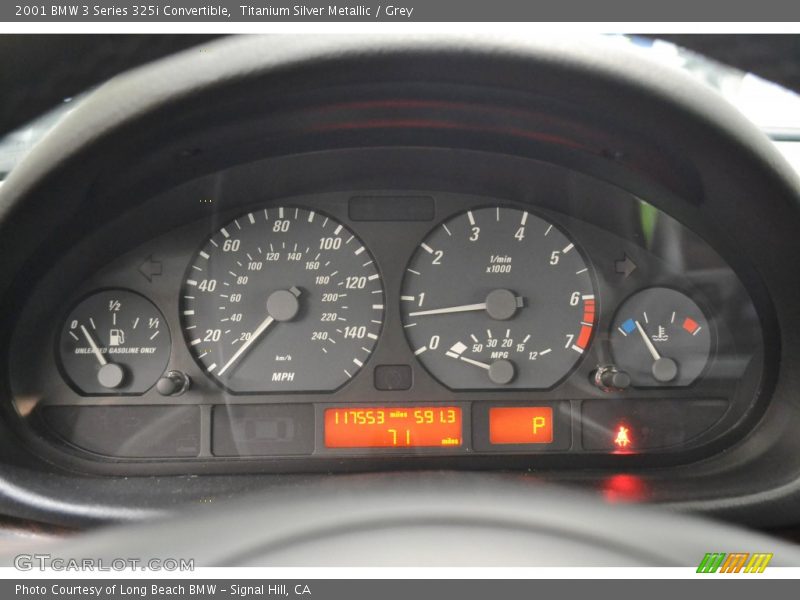 Titanium Silver Metallic / Grey 2001 BMW 3 Series 325i Convertible