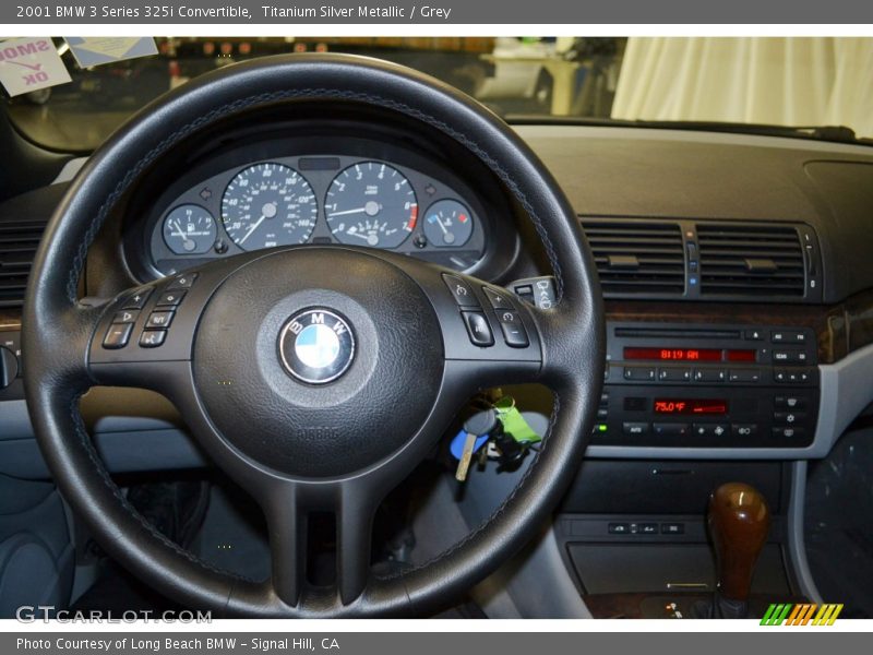 Titanium Silver Metallic / Grey 2001 BMW 3 Series 325i Convertible