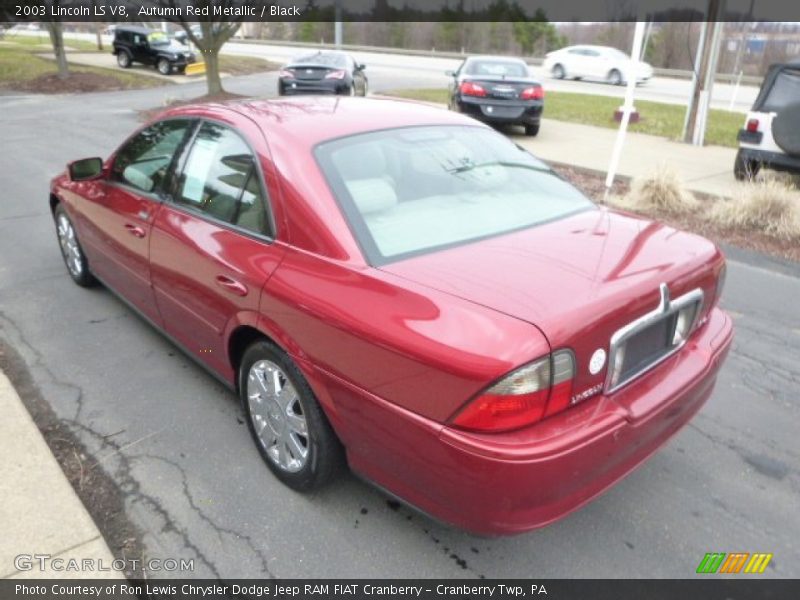 Autumn Red Metallic / Black 2003 Lincoln LS V8