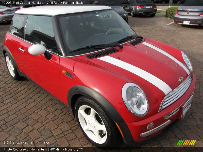 Chili Red / Panther Black 2003 Mini Cooper Hardtop