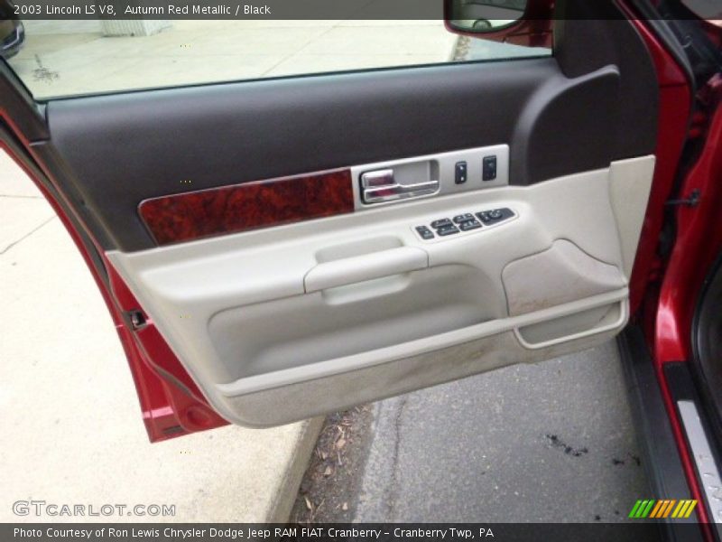 Autumn Red Metallic / Black 2003 Lincoln LS V8