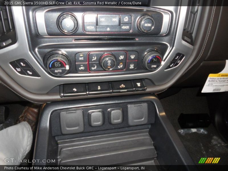 Controls of 2015 Sierra 3500HD SLT Crew Cab 4x4