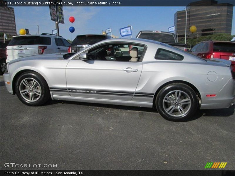 Ingot Silver Metallic / Stone 2013 Ford Mustang V6 Premium Coupe