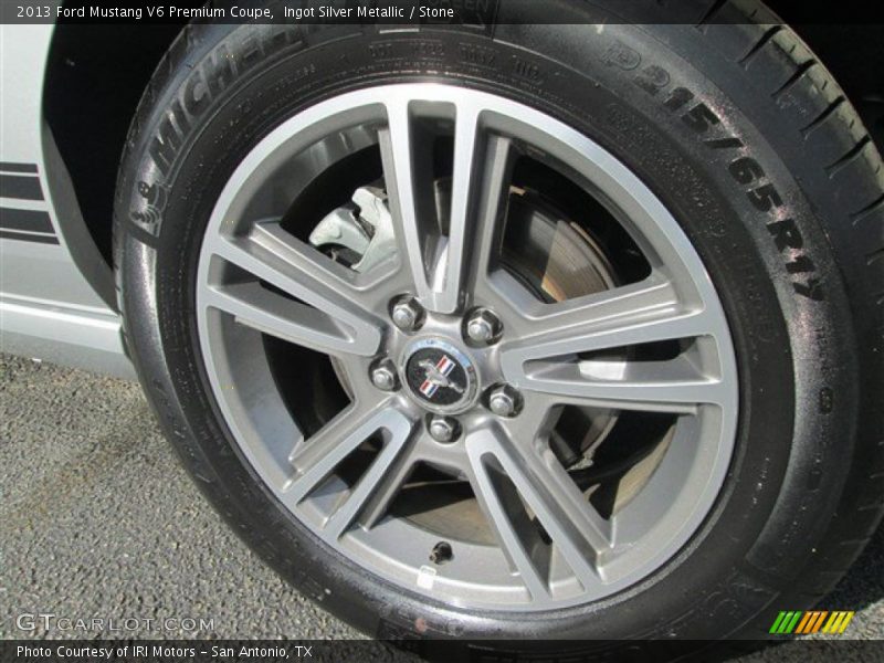 Ingot Silver Metallic / Stone 2013 Ford Mustang V6 Premium Coupe