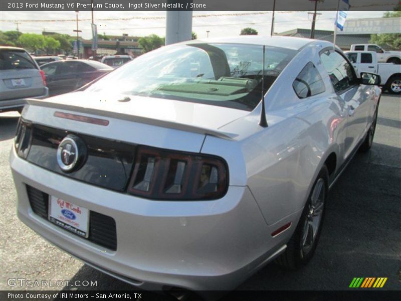 Ingot Silver Metallic / Stone 2013 Ford Mustang V6 Premium Coupe