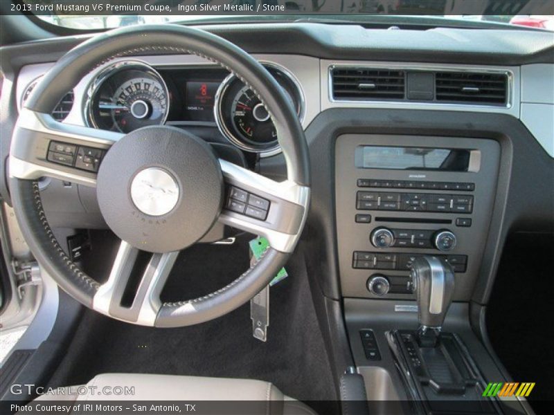 Ingot Silver Metallic / Stone 2013 Ford Mustang V6 Premium Coupe