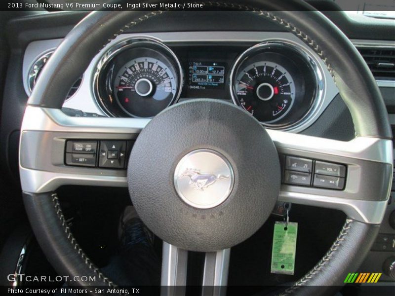 Ingot Silver Metallic / Stone 2013 Ford Mustang V6 Premium Coupe