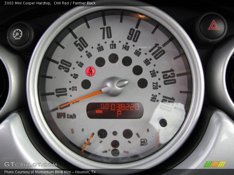 Chili Red / Panther Black 2003 Mini Cooper Hardtop