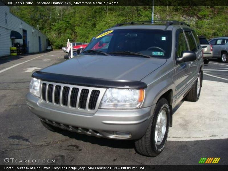 Silverstone Metallic / Agate 2000 Jeep Grand Cherokee Limited 4x4