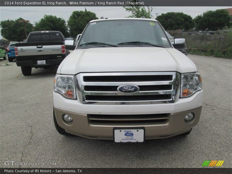 White Platinum / King Ranch Red (Chaparral) 2014 Ford Expedition EL King Ranch