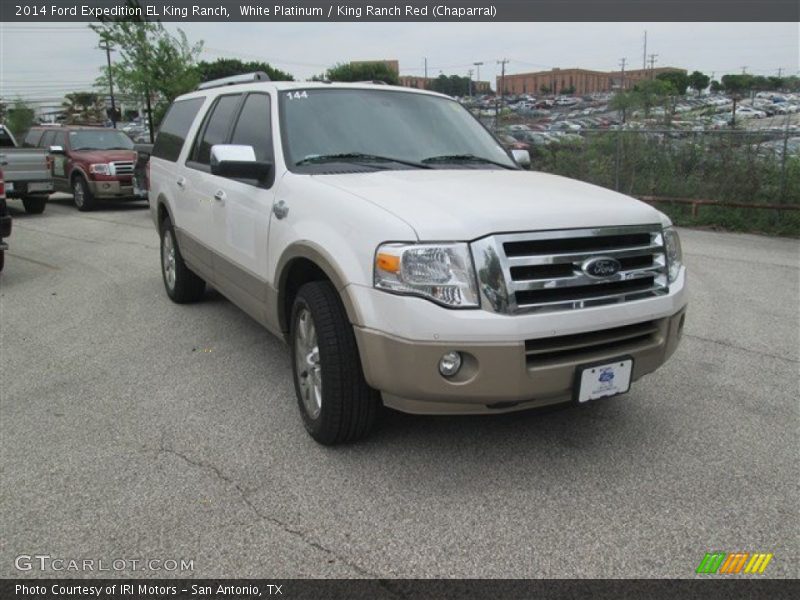 White Platinum / King Ranch Red (Chaparral) 2014 Ford Expedition EL King Ranch