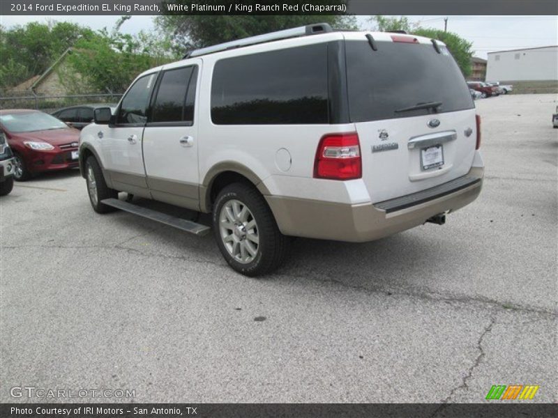White Platinum / King Ranch Red (Chaparral) 2014 Ford Expedition EL King Ranch