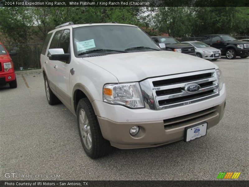 White Platinum / King Ranch Red (Chaparral) 2014 Ford Expedition King Ranch