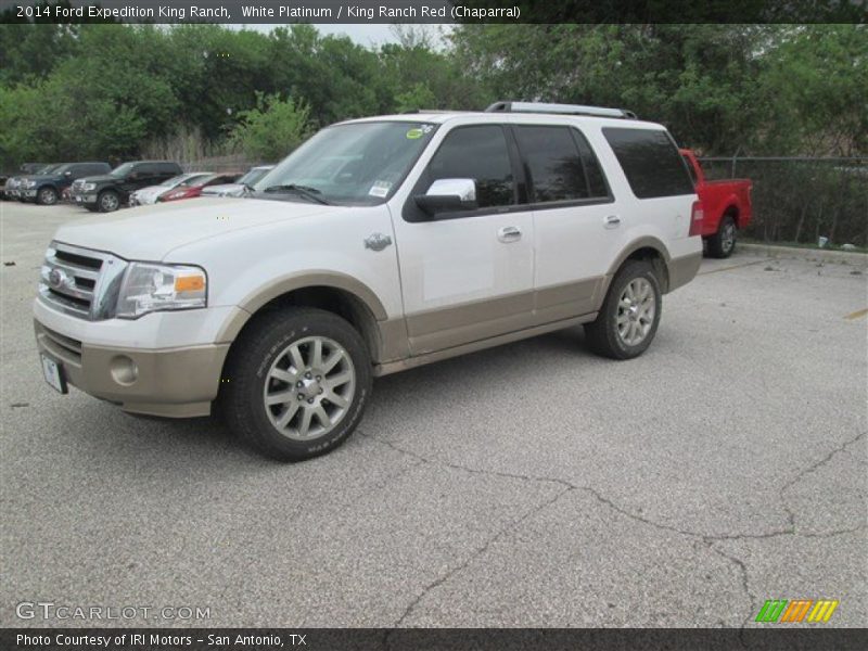 White Platinum / King Ranch Red (Chaparral) 2014 Ford Expedition King Ranch