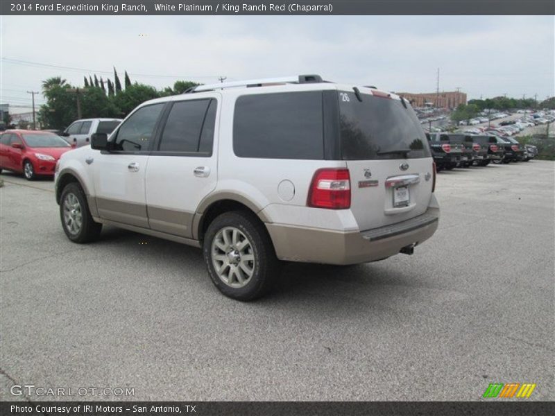 White Platinum / King Ranch Red (Chaparral) 2014 Ford Expedition King Ranch