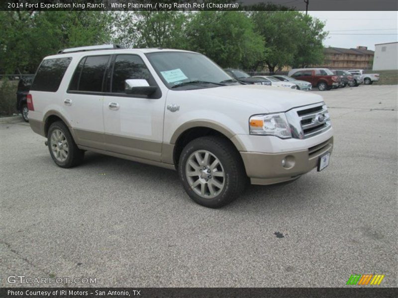 White Platinum / King Ranch Red (Chaparral) 2014 Ford Expedition King Ranch
