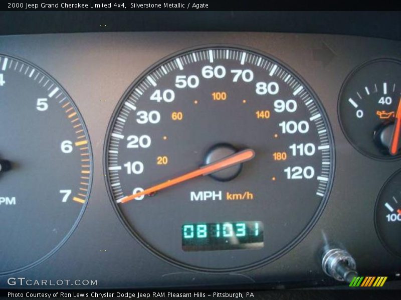 Silverstone Metallic / Agate 2000 Jeep Grand Cherokee Limited 4x4