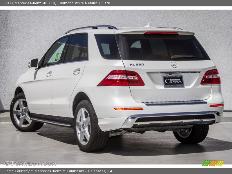 Diamond White Metallic / Black 2014 Mercedes-Benz ML 350