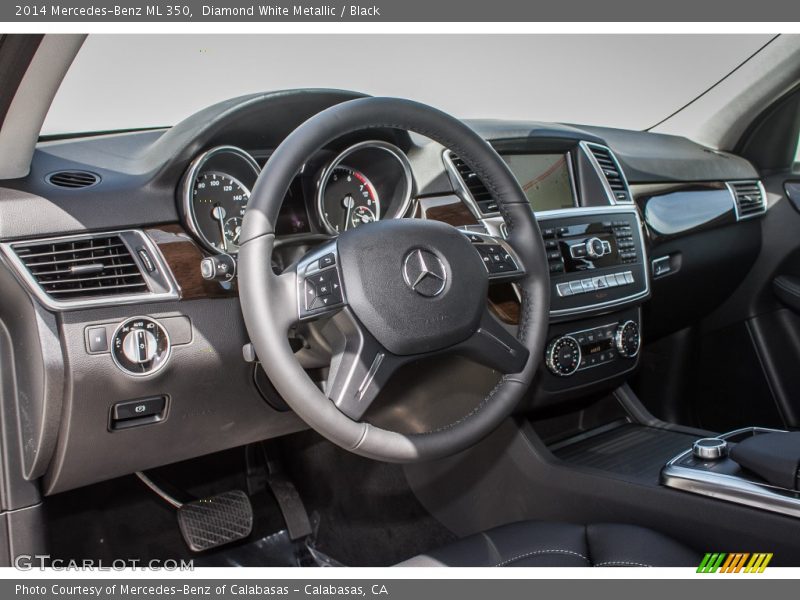 Diamond White Metallic / Black 2014 Mercedes-Benz ML 350