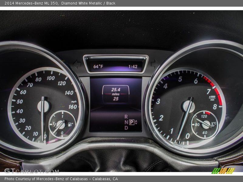 Diamond White Metallic / Black 2014 Mercedes-Benz ML 350