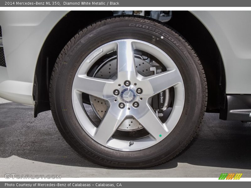 Diamond White Metallic / Black 2014 Mercedes-Benz ML 350
