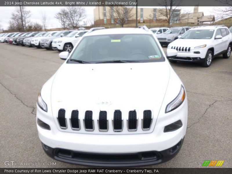 Bright White / Iceland - Black/Iceland Gray 2014 Jeep Cherokee Latitude 4x4