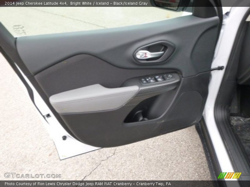 Bright White / Iceland - Black/Iceland Gray 2014 Jeep Cherokee Latitude 4x4